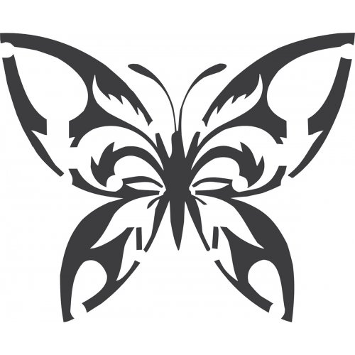 Motýl - plastová šablona 14,5x14,5 cm