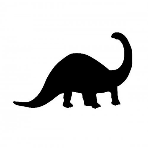 Dinosaurus - plastová šablona 14,5x14,5 cm