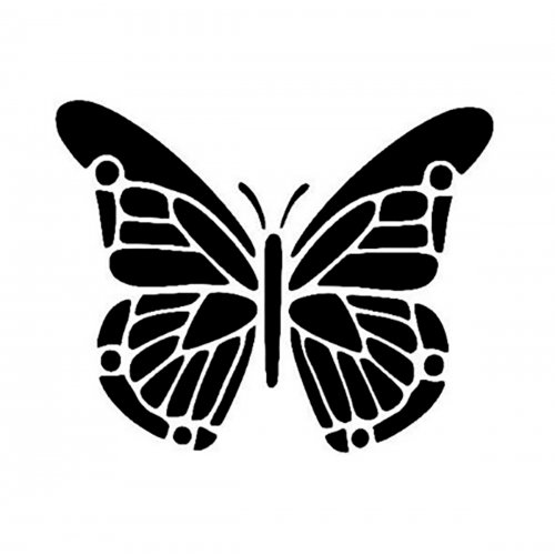 Motýlek - plastová šablona 14,5x14,5 cm
