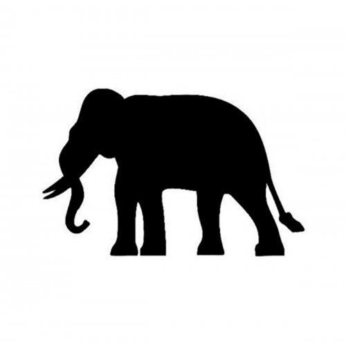 Slon - plastová šablona 14,5x14,5 cm