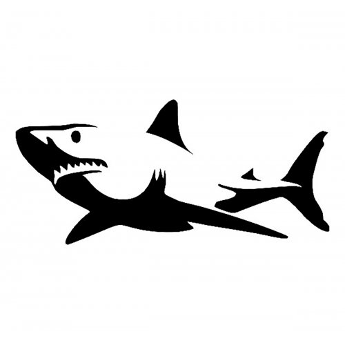 Žralok - plastová šablona 14,5x14,5 cm