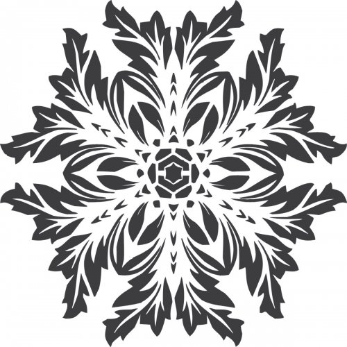Mandala - plastová šablona 14,5x14,5 cm