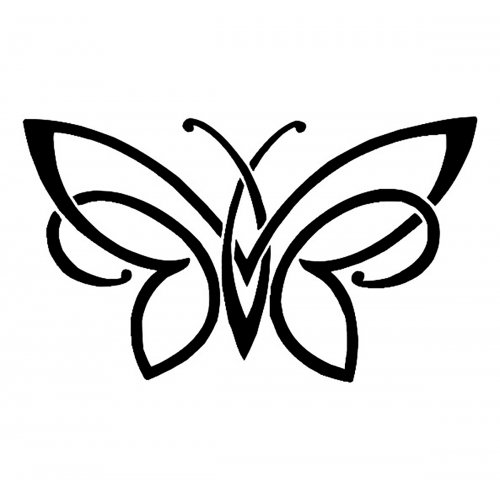 Motýl - plastová šablona 14,5x14,5 cm
