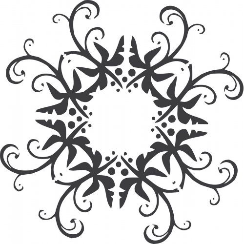 Mandala - plastová šablona29x29 cm