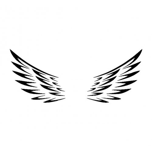 Andělská křídla - plastová šablona 29x29 cm