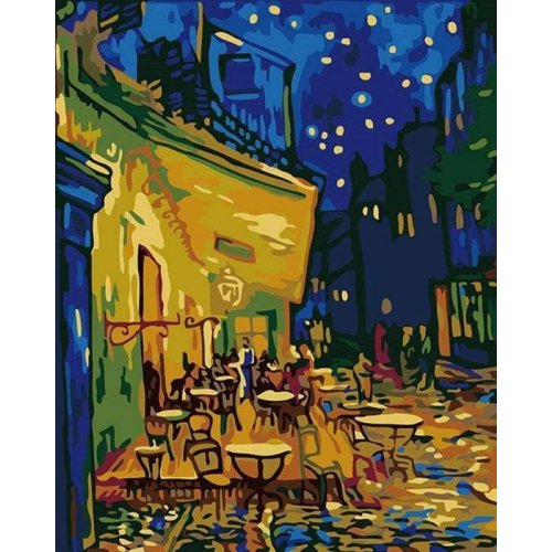 Vyšívání křížkové sada  - Van Gogh - Terasa kavárny v noci 32 x 40 cm