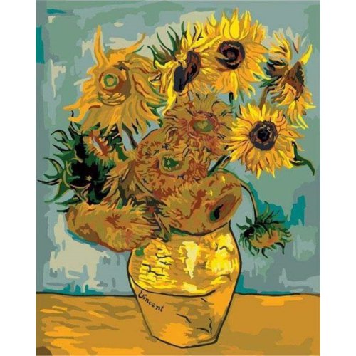 Vyšívání křížkové sada  - Van Gogh - Slunečnice 32 x 40 cm
