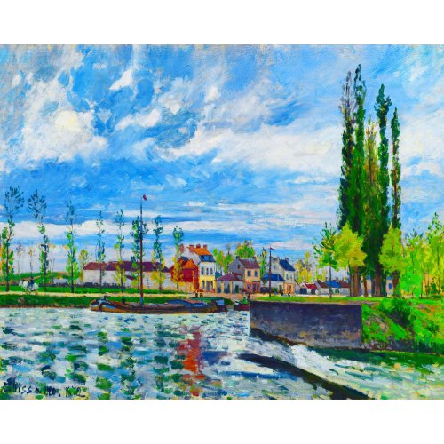 Vyšívání křížkové sada - Pissarro - Zdymadlo v Pontoise 32 x 40 cm