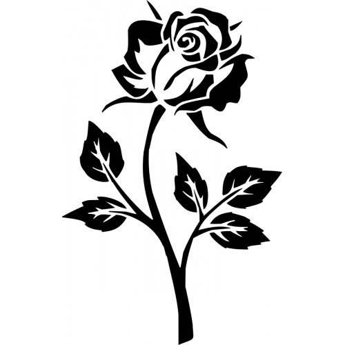 Růže - plastová šablona 14,5x14,5 cm