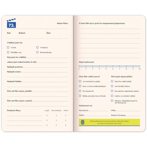 Notes Zápisník filmožrouta, 13 × 21 cm - obrázek