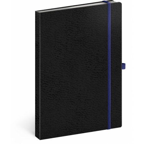 Notes Vivella Classic černý/modrý, linkovaný, 15 × 21 cm