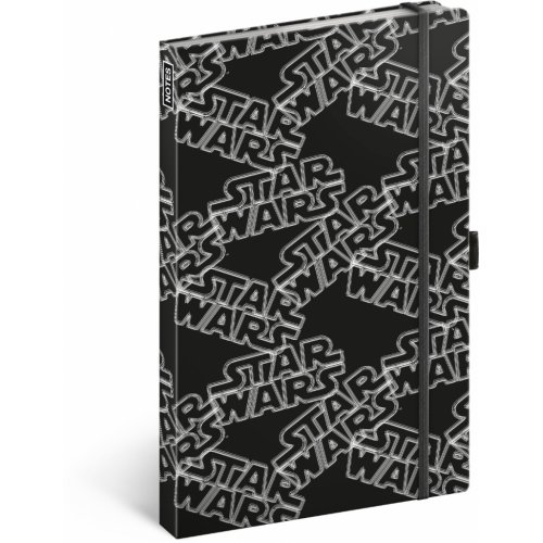 Notes Star Wars Black linkovaný, 13 × 21 cm