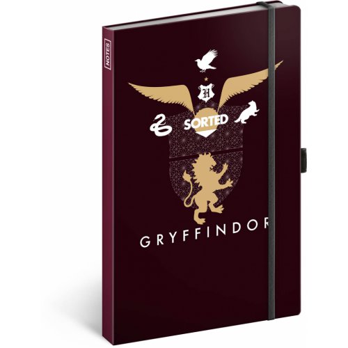 Notes Harry Potter – Gryffindor, linkovaný, 13 × 21 cm