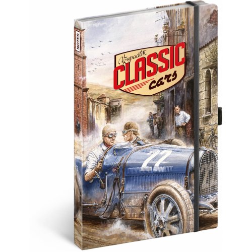Notes Classic Cars – Václav Zapadlík, linkovaný, 13 × 21 cm