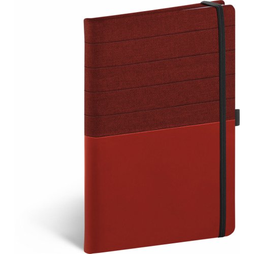 Notes Skiver červenovínový, linkovaný, 13 × 21 cm