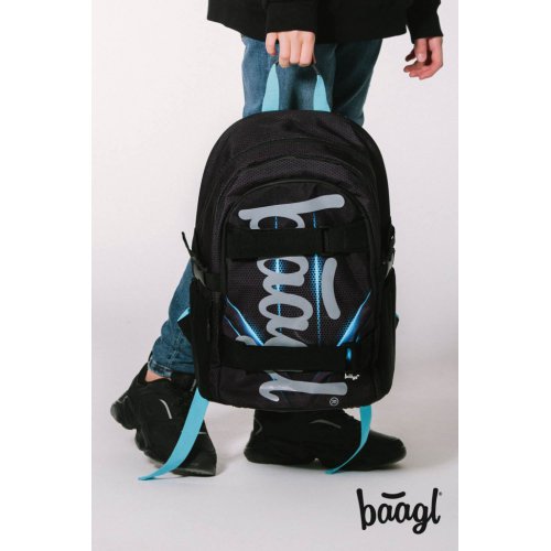 Školní set Skate Bluelight - batoh, penál, sáček - obrázek