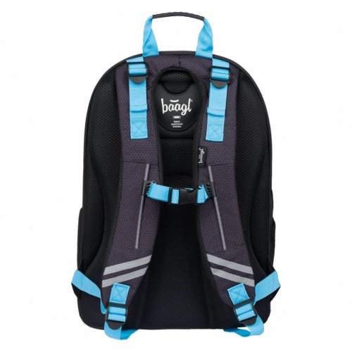 Školní set BAAGL 3 Skate Bluelight: batoh, penál, sáček - obrázek