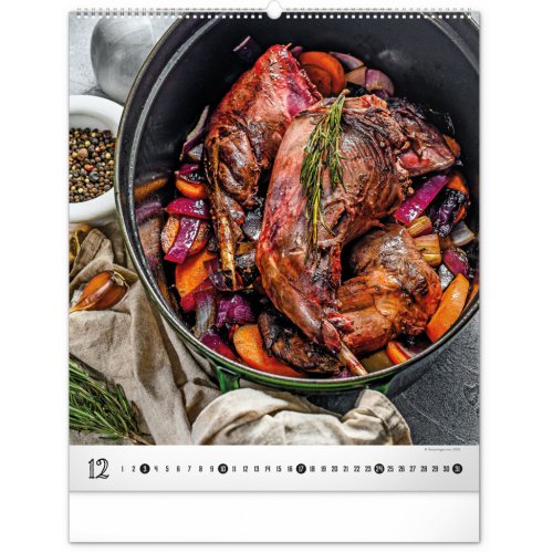 Nástěnný kalendář Gourmet 2023, 48 × 56 cm - obrázek