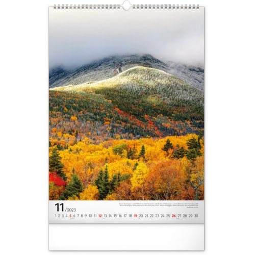 Nástěnný kalendář Hory 2023, 33 × 46 cm - obrázek