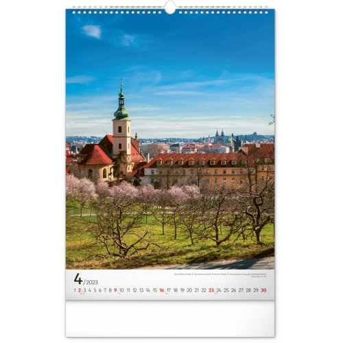 Nástěnný kalendář Praha 2023, 33 × 46 cm - obrázek