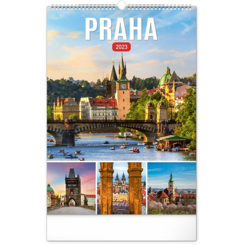 Nástěnný kalendář Praha 2023, 33 × 46 cm