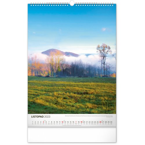 Nástěnný kalendář Národní parky Čech a Moravy 2023, 33 × 46 cm - obrázek