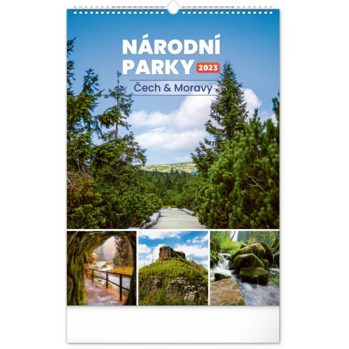 Nástěnný kalendář Národní parky Čech a Moravy 2023, 33 × 46 cm
