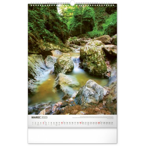 Nástenný kalendár Národné parky Slovenska 2023, 33 × 46 cm - obrázek