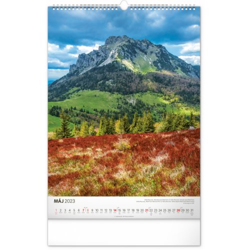 Nástenný kalendár Národné parky Slovenska 2023, 33 × 46 cm - obrázek