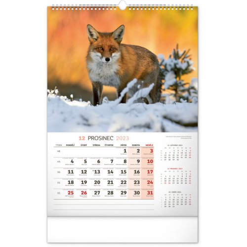 Nástěnný kalendář Myslivecký 2023, 33 × 46 cm - obrázek