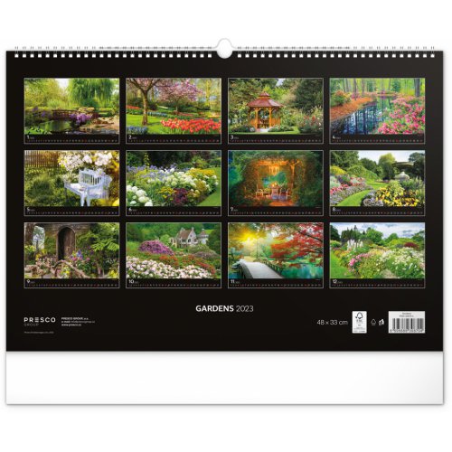 Nástěnný kalendář Zahrady 2023, 48 × 33 cm - obrázek