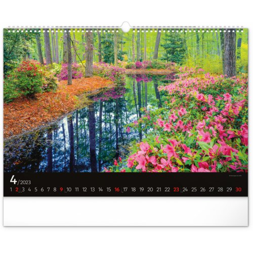 Nástěnný kalendář Zahrady 2023, 48 × 33 cm - obrázek