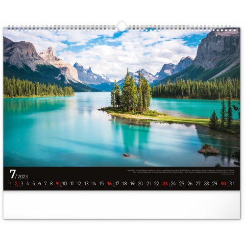 Nástěnný kalendář Krajiny 2023, 48 × 33 cm - obrázek