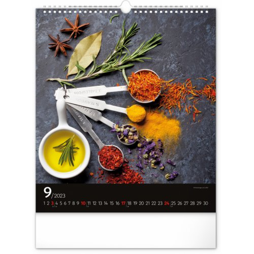 Nástěnný kalendář Koření a bylinky 2023, 30 × 34 cm - obrázek