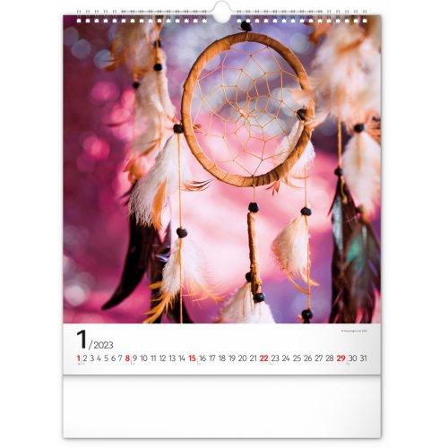 Nástěnný kalendář Lapač snů 2023, 30 × 34 cm - obrázek