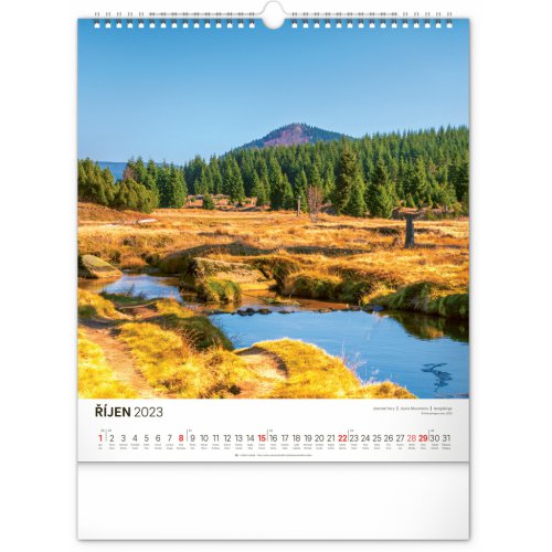 Nástěnný kalendář Toulky českou krajinou 2023, 30 × 34 cm - obrázek