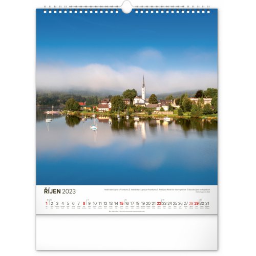 Nástěnný kalendář Vodní království 2023, 30 × 34 cm - obrázek