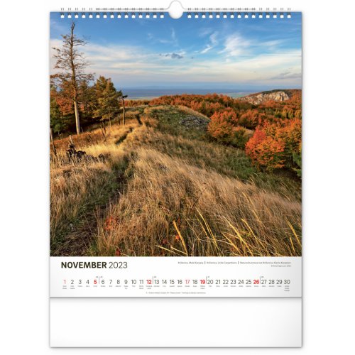 Nástenný kalendár Čarokrásne Slovensko 2023, 30 × 34 cm - obrázek