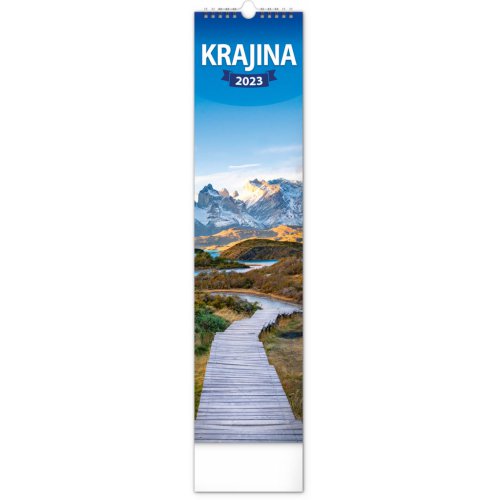 Nástěnný kalendář Krajina 2023, 12 × 48 cm