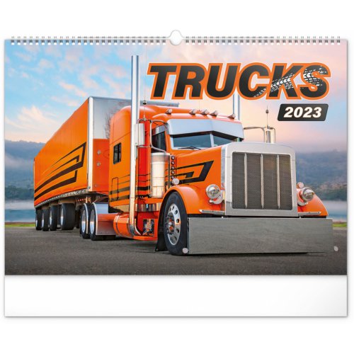 Nástěnný kalendář Trucks 2023, 48 × 33 cm