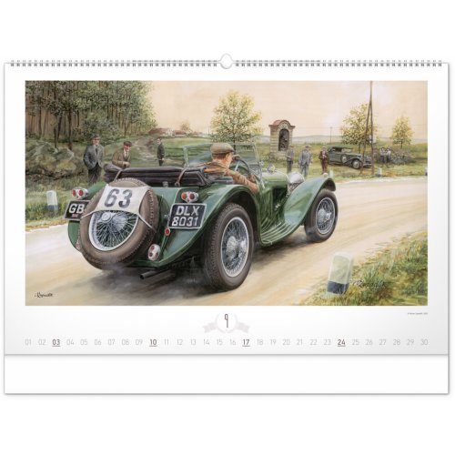 Nástěnný kalendář Oldtimers – Václav Zapadlík 2023, 64 × 42 cm - obrázek