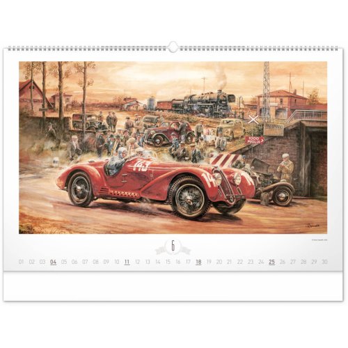 Nástěnný kalendář Oldtimers – Václav Zapadlík 2023, 64 × 42 cm - obrázek