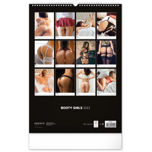 Nástěnný kalendář Booty Girls 2023, 33 × 46 cm - obrázek