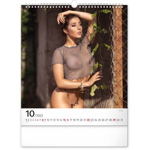Nástěnný kalendář Hot Girls 2023, 30 × 34 cm - obrázek