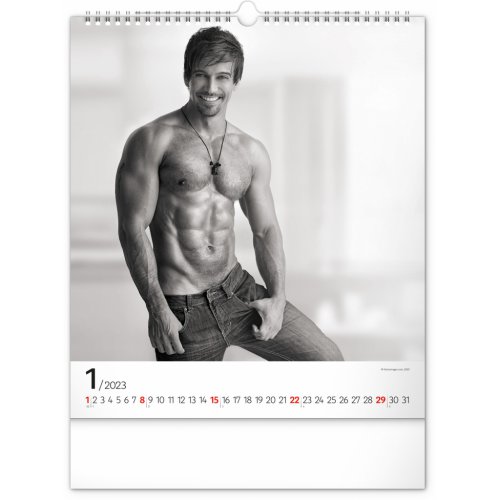 Nástěnný kalendář Men 2023, 30 × 34 cm - obrázek