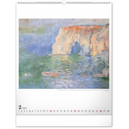 Nástěnný kalendář Claude Monet 2023, 48 × 56 cm - obrázek