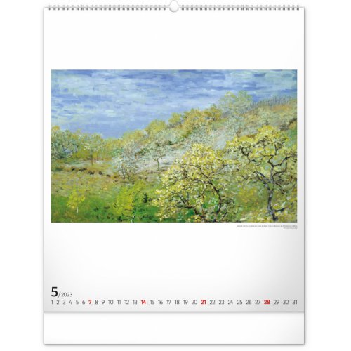 Nástěnný kalendář Claude Monet 2023, 48 × 56 cm - obrázek