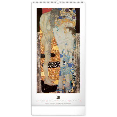 Nástěnný kalendář Gustav Klimt 2023, 33 × 64 cm - obrázek