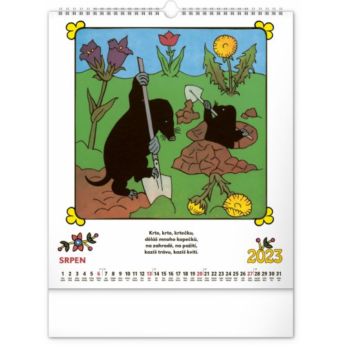 Nástěnný kalendář Josef Lada – Říkadla 2023, 30 × 34 cm - obrázek