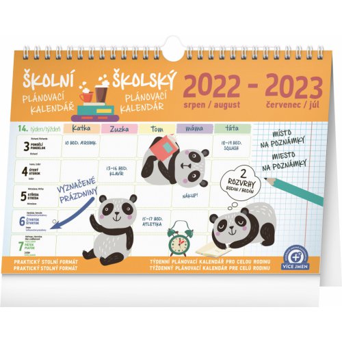 Školní plánovací kalendář s háčkem 2023, 30 × 21 cm